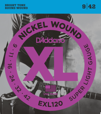D'Addario EXL120 0.09 Set voor elektrische gitaar