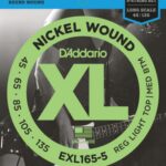 D'Addario EXL165-5 long scale Set 5 string bassnaren
