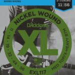 D'Addario EXL117 (d-tuning) 0.11 Set voor elektrische gitaar