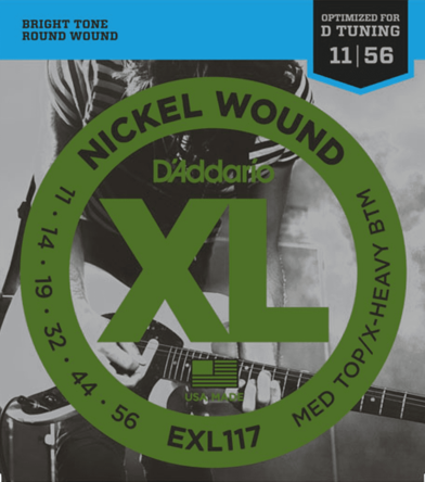 D'Addario EXL117 (d-tuning) 0.11 Set voor elektrische gitaar