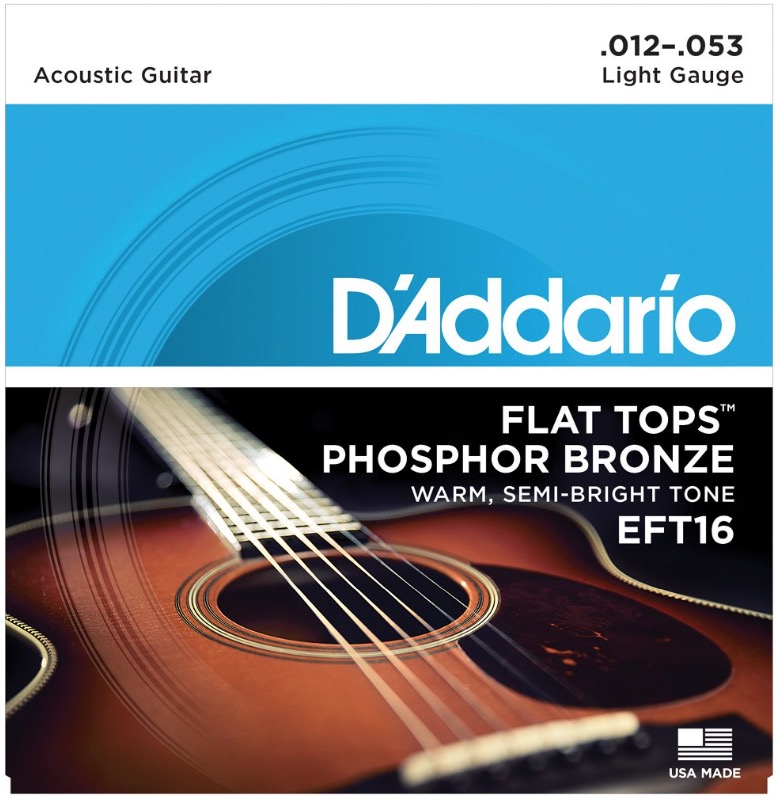 D'Addario EFT16 Flat Tops 0.12 Set voor western gitaar