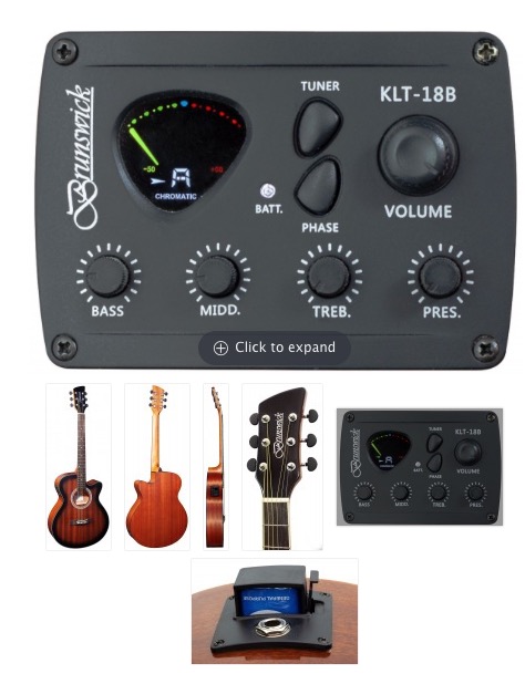 Brunswick BTK50TB deluxe Western gitaar met element
