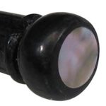 Blackhorn Black 'n pearl 5mm Kamstekker zwart met stip
