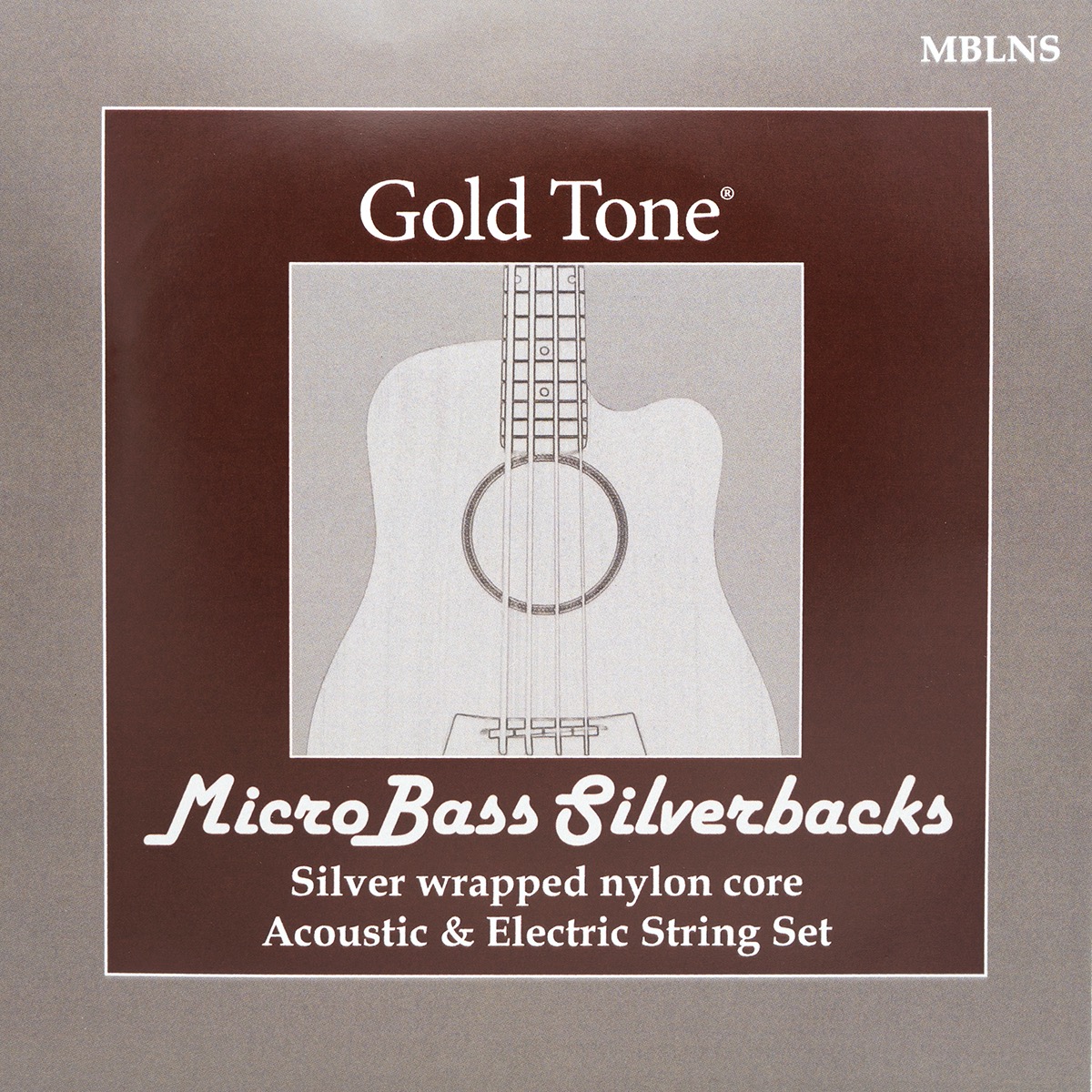 Gold Tone MBLNS Micro bass silverbacks Set acoustic 4 string bassnaren