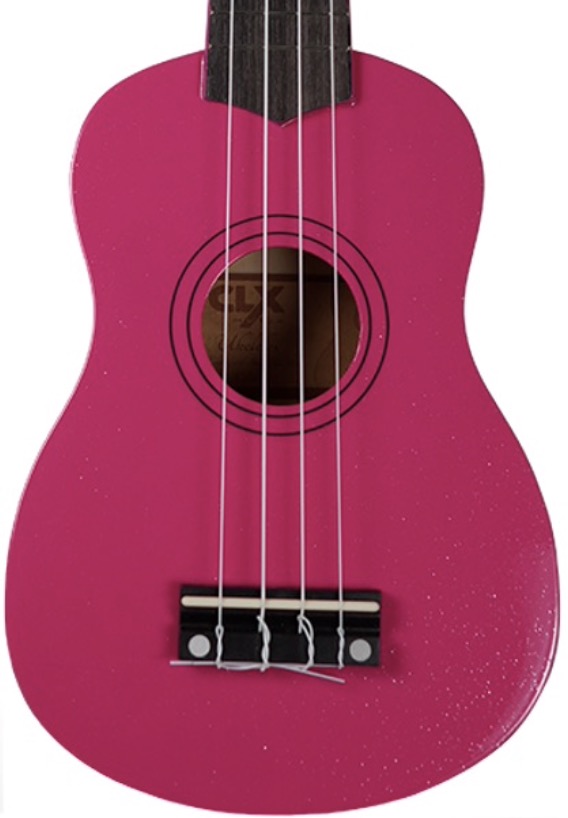 CLX Pink Glitter Sopraan ukelele