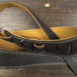 Blackhorn Leather Deluxe zw s-lb Lederen gitaarriem