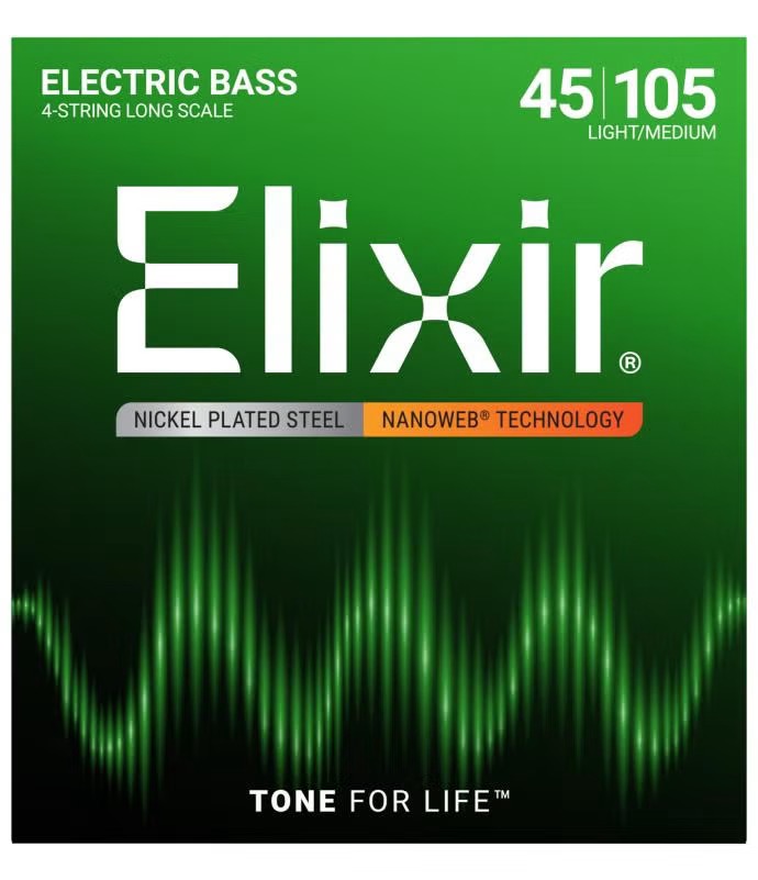 Elixir 14207 light/medium Set 5 string bassnaren