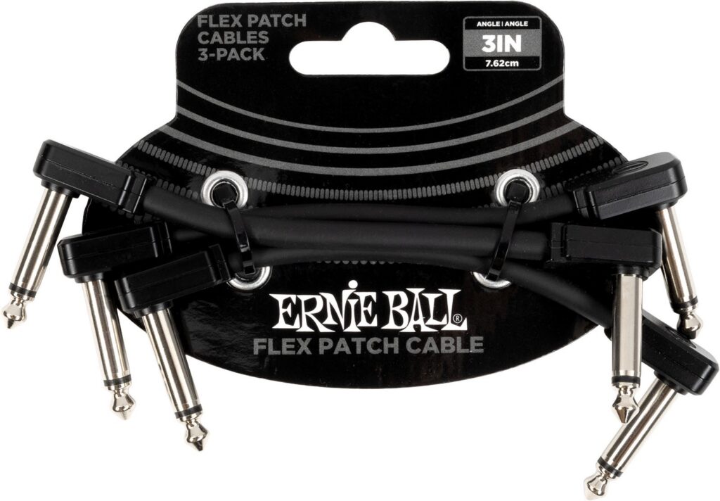 Ernie Ball (7.62cm) BLK 3-pack 7.5cm Patch cord
