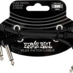 Ernie Ball (7.62cm) BLK 3-pack 7.5cm Patch cord