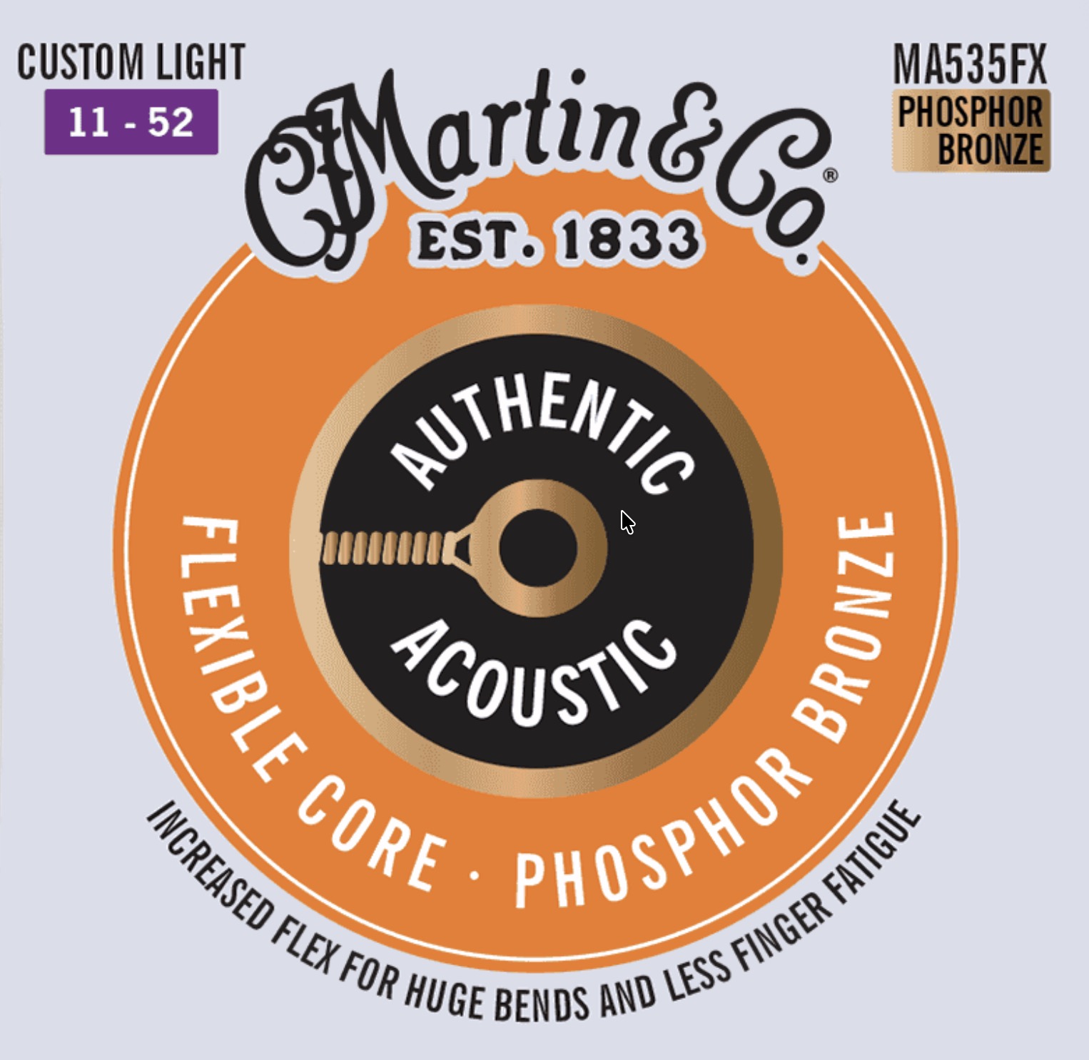 Martin MA535FX 0.11 Authentic 0.11 Set voor western gitaar