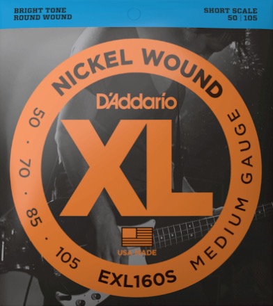 D'Addario EXL160s (Short Scale) Set 4 string bassnaren