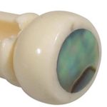 Blackhorn Black 'n pearl 5mm Kamstekker wit met stip