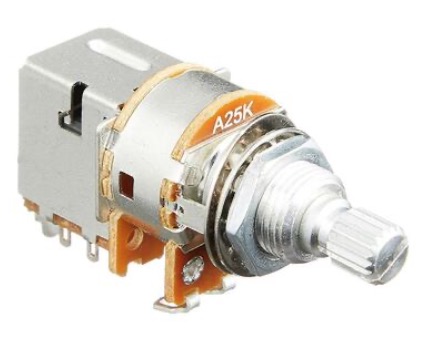 Push / Pull All Parts 25k log Speciale potmeters