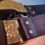 Blackhorn Vintage Gold Strap Lederen gitaarriem