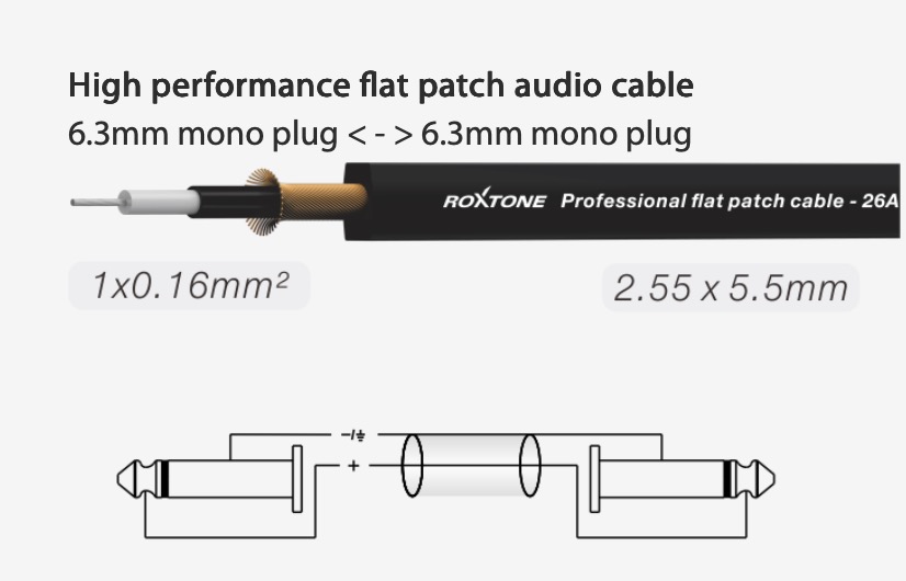 Roxtone FPJJ100L0001 10cm Patch cord