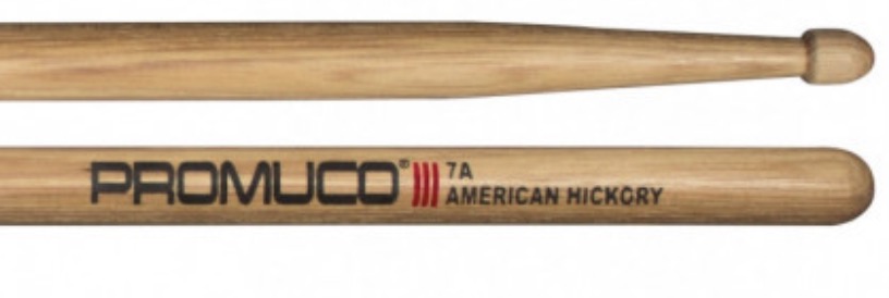 Promuco Hickory 7A dlx 7a set drumstokken