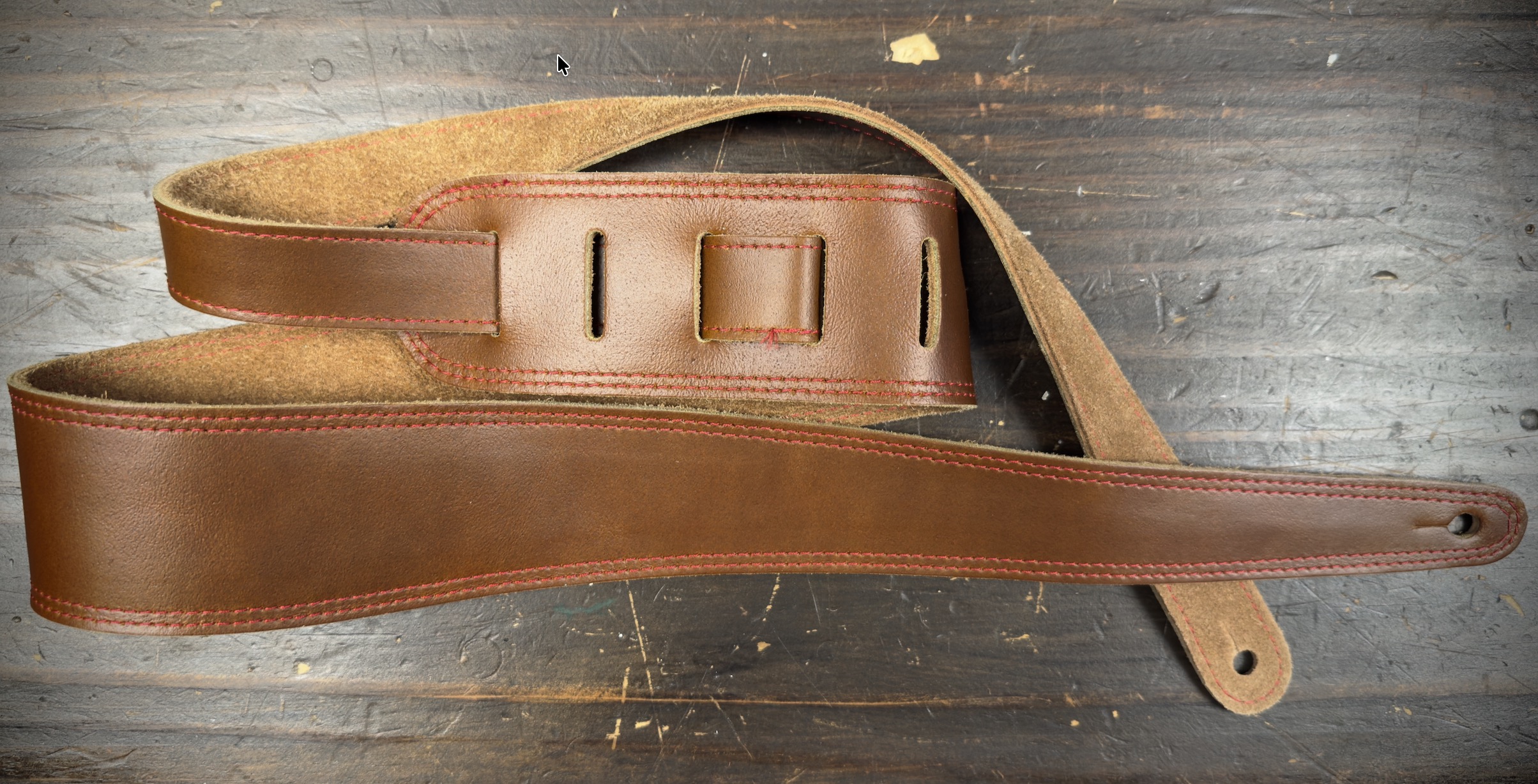 Blackhorn Leather Deluxe lbr-br Lederen gitaarriem
