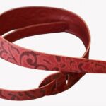 Blackhorn 6 Solid Leather rd p 1 Lederen gitaarriem met struktuur/patroon