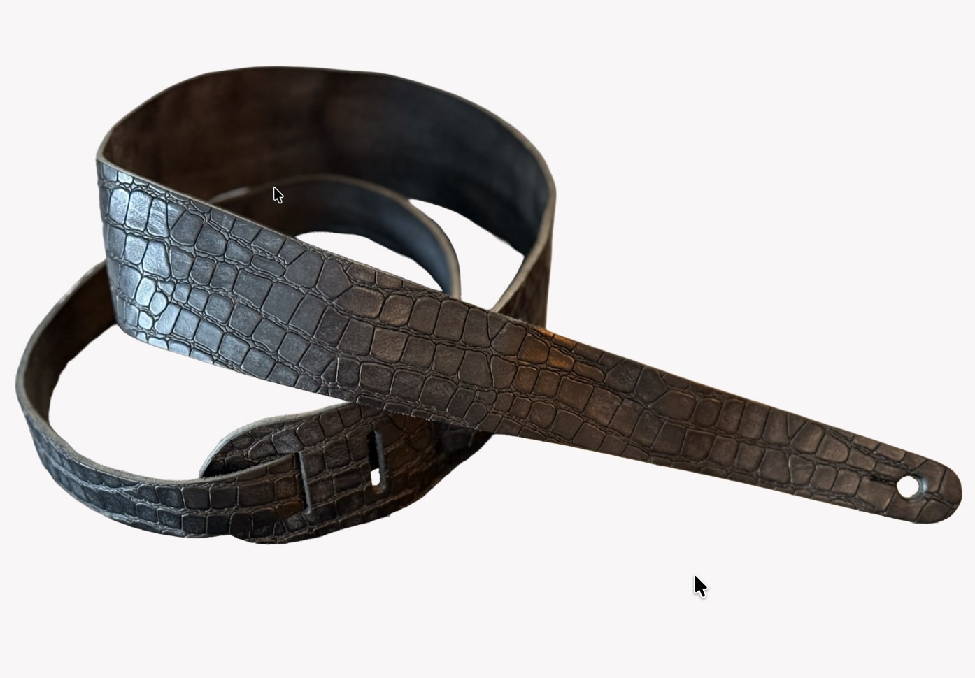 Blackhorn 6 Solid Leather g ali str 1 Lederen gitaarriem met struktuur/patroon