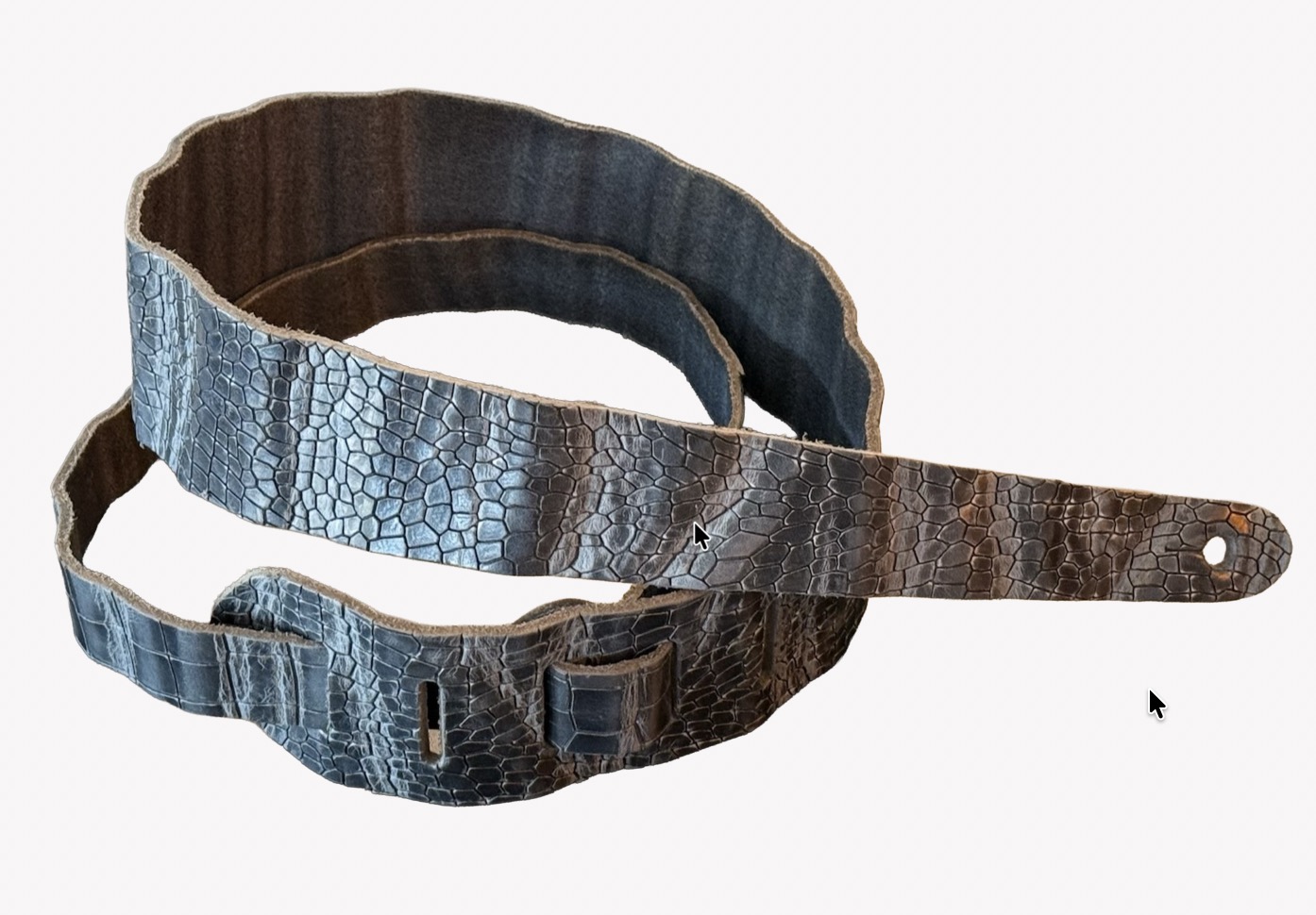 Blackhorn 6 Solid Leather blbk s 1 Lederen gitaarriem met struktuur/patroon