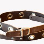 Blackhorn 6 Metal Holes Solid Leather b 1 Lederen gitaarriem