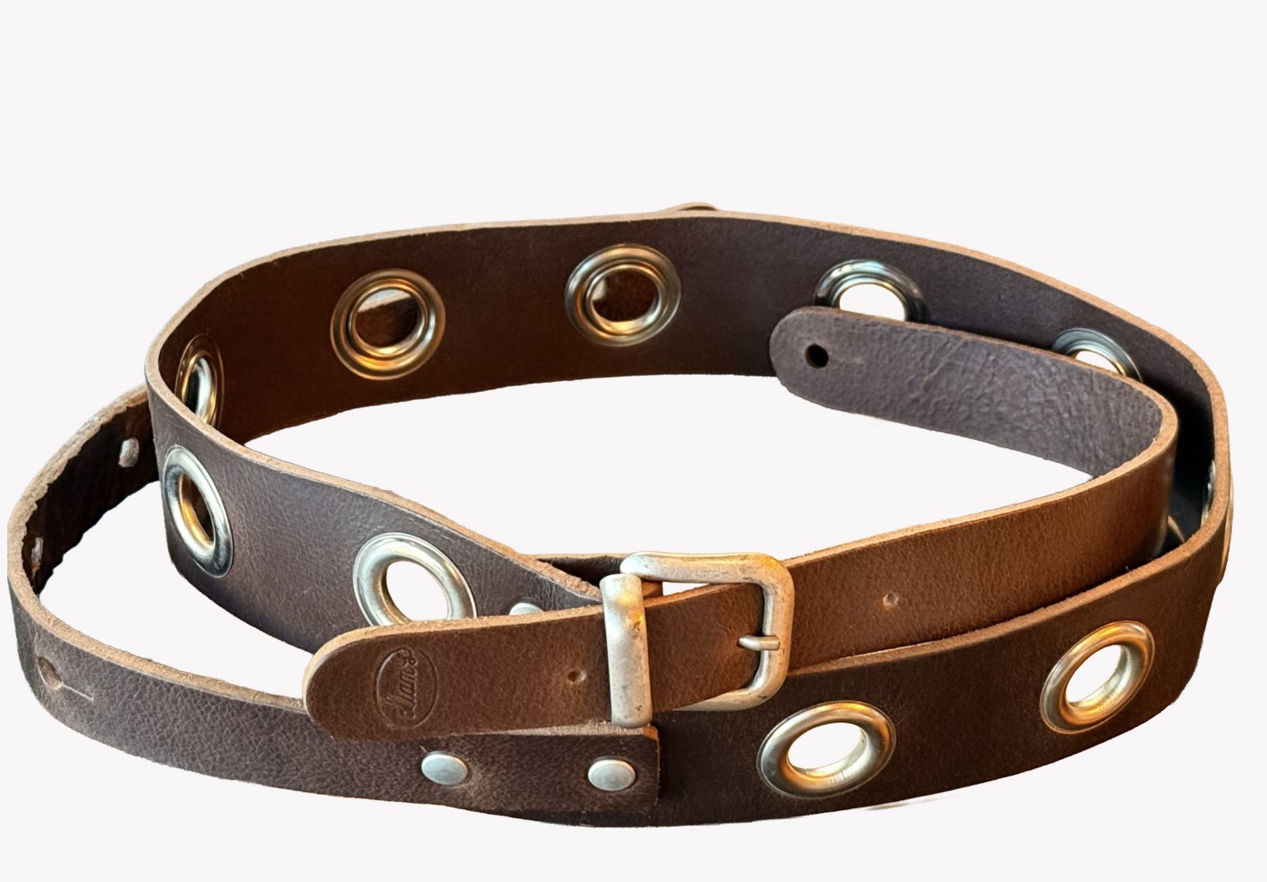 Blackhorn 6 Metal Holes Solid Leather b 1 Lederen gitaarriem