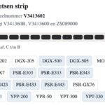 Yamaha Conductive Key Rubber Rubber toetscontactstrip