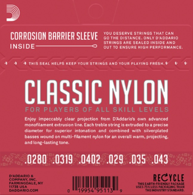 D'Addario EJ27N classic nylon Set klassieke snaren