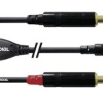 Cordial (Fairline) CFY3wpp  3m 3.5 stereo jack male - 2x 6,3 mono jack male
