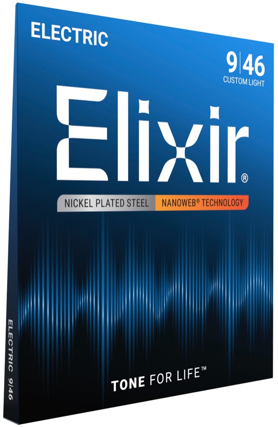 Elixir Nanoweb 9-46 custom light 0.09 Set voor elektrische gitaar