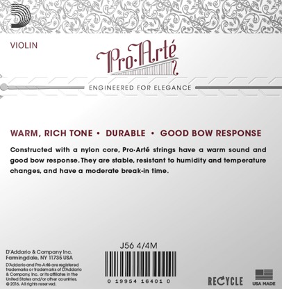 D'Addario J56 4/4M Set vioolsnaren