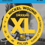 D'Addario EXL125  super light top regular bottom 0.09 Set voor elektrische gitaar