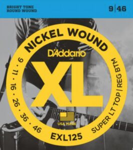 D'Addario EXL125  super light top regular bottom 0.09 Set voor elektrische gitaar